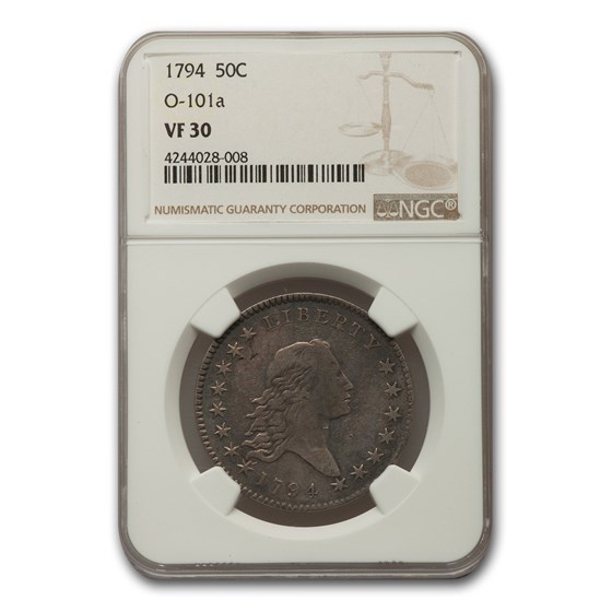 1794 Flowing Hair Half Dollar VF-30 NGC (O-101a) 1794 Flowing Hair Half Dollar VF-30 NGC (O-101a)
